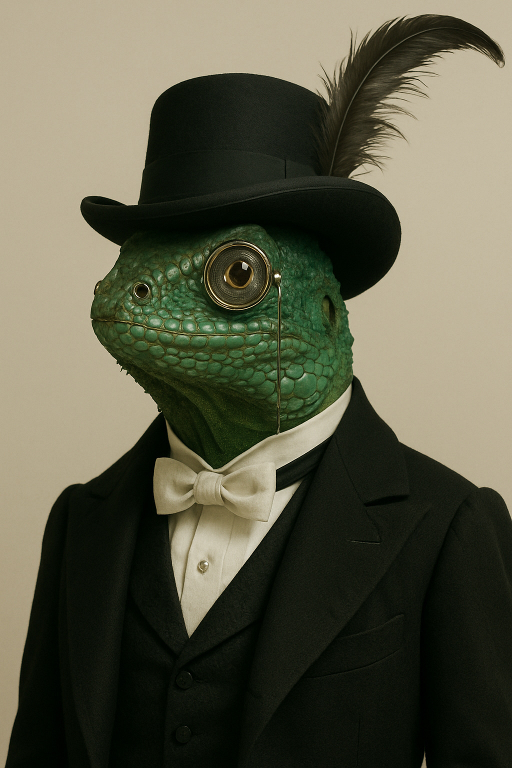 lizard, victorian, tophat