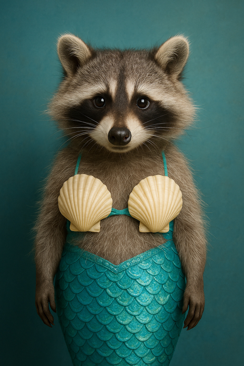 Racoon mermaid swimsuit